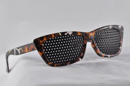 Brown Pinhole Glasses