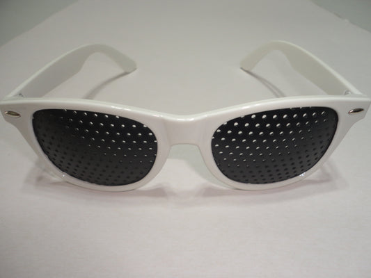 White Pinhole Glasses